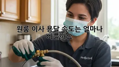 원룸 이사, 용달 속도는 얼마나 빠를까요?